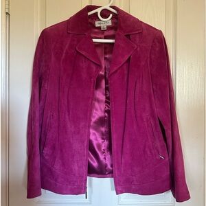 Raspberry pink suede jacket medium